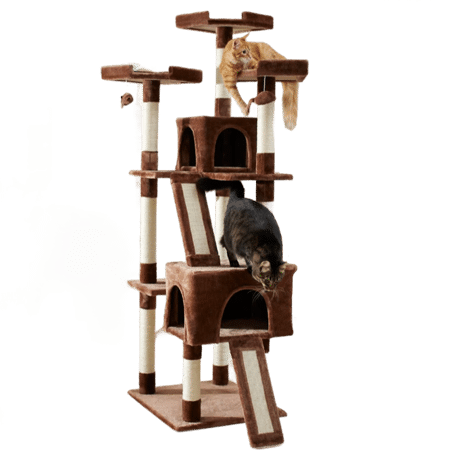 Frisco 72-in Faux Fur Cat Tree & Condo