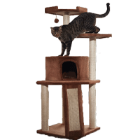 Frisco 52-in Faux Fur Cat Tree & Condo