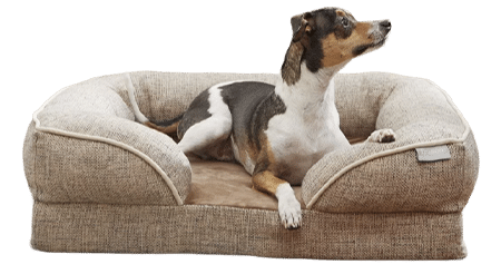 Small Frisco Plush Orthopedic Front Bolster Dog Bed