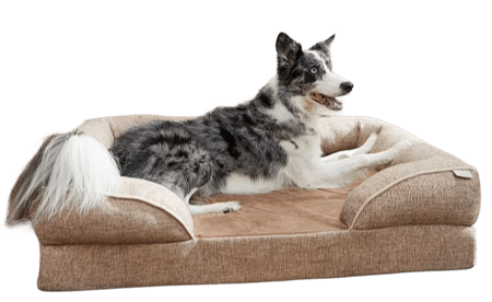 XL Frisco Plush Orthopedic Front Bolster Dog Bed